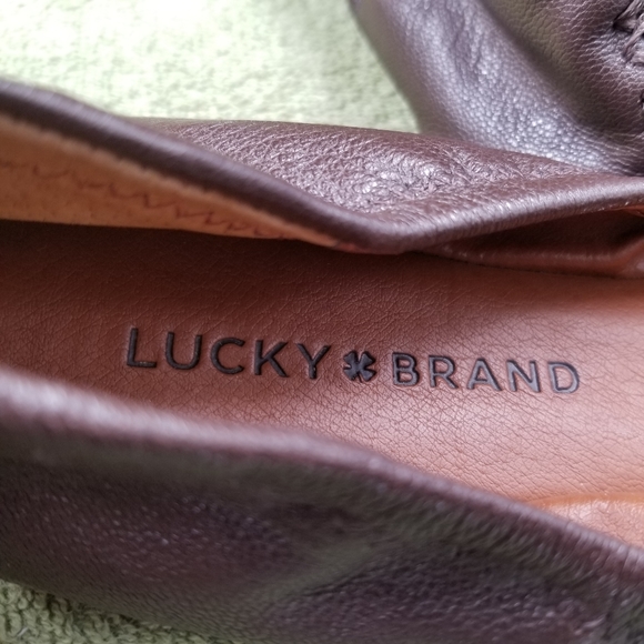 Lucky Brand Womens Emmie Brown Leather Ballet Flats Size 8M - Picture 5 of 10